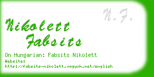 nikolett fabsits business card